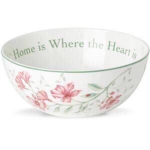 NEW Lenox Butterfly Meadow "Home Is Where The Heart Is" Sentiment Bowl (38 oz.)